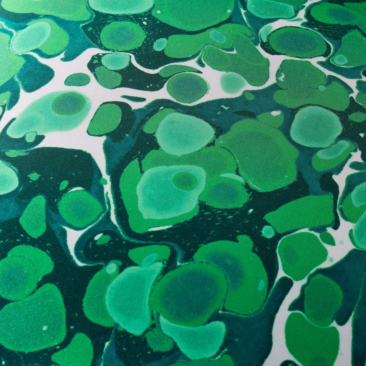 Jonathan Adler Marbleized Green Silk Cushion