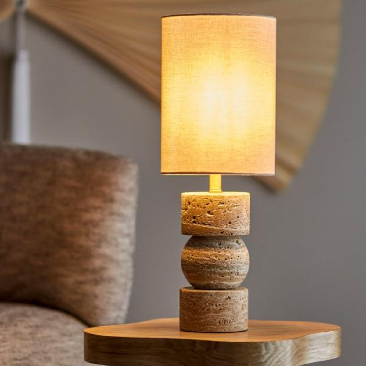 Bloomingville Marci Travertine Table Lamp