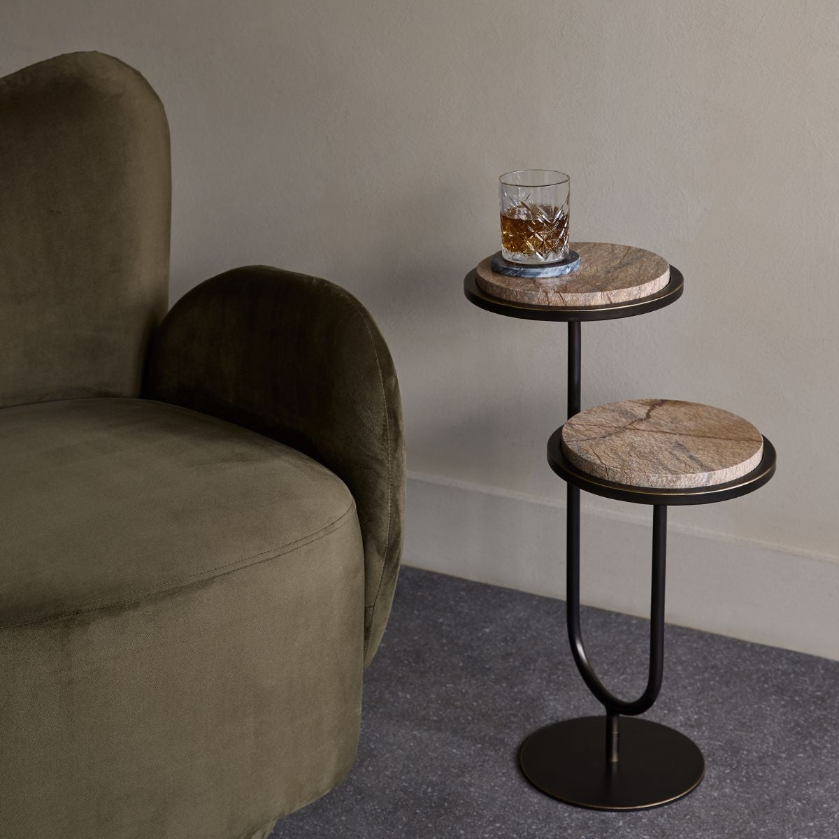 Libra Interiors Marco Accent Table Forest Brown