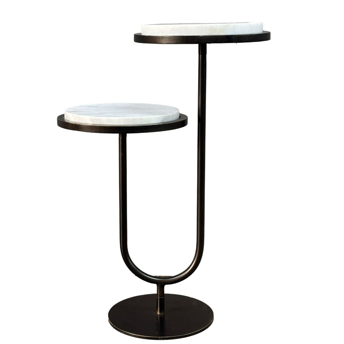 Libra Interiors Marco Accent Table White Banswara Marble
