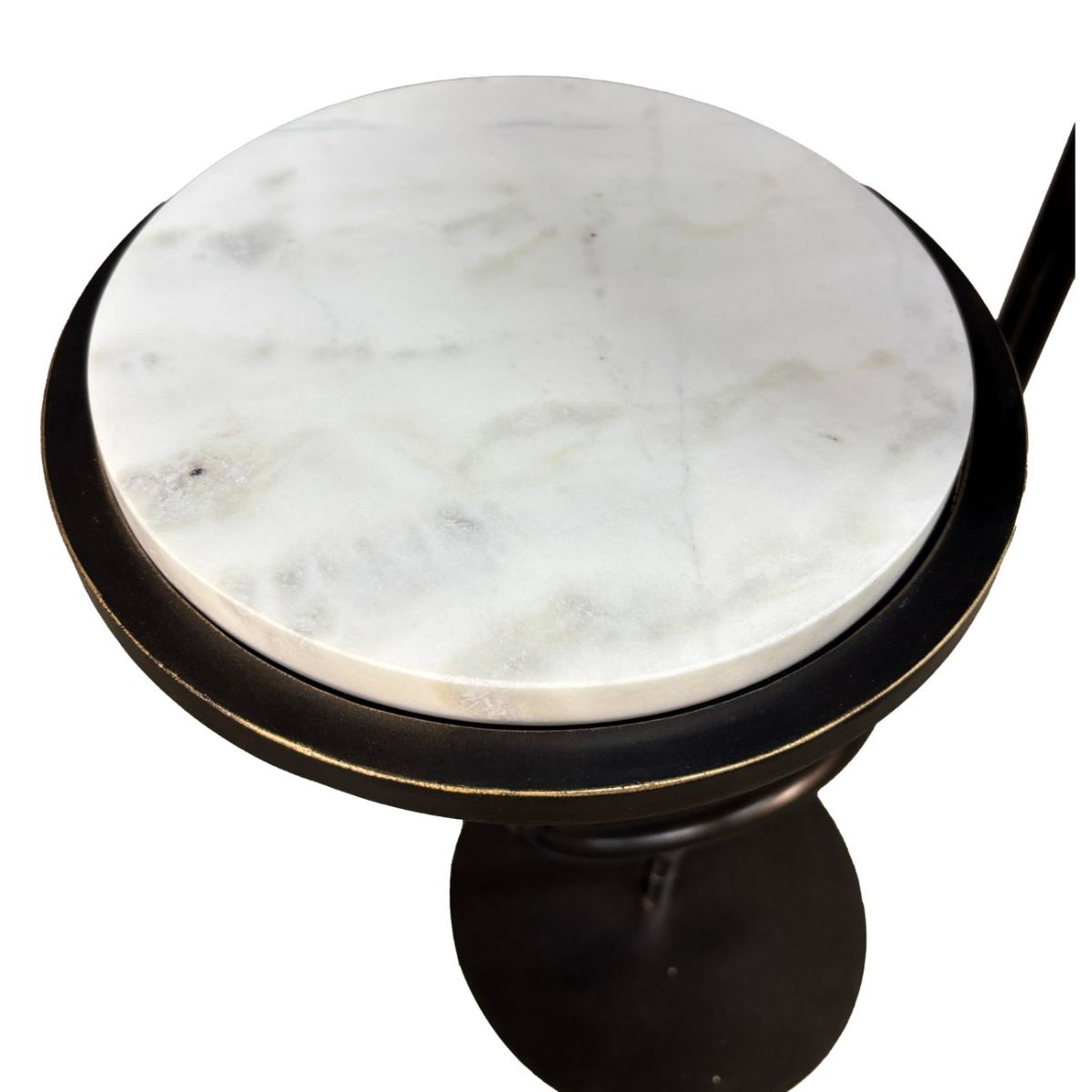 Libra Interiors Marco Accent Table White Banswara Marble