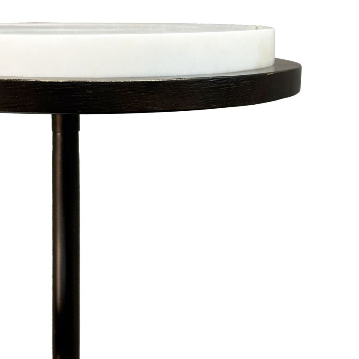 Libra Interiors Marco Accent Table White Banswara Marble