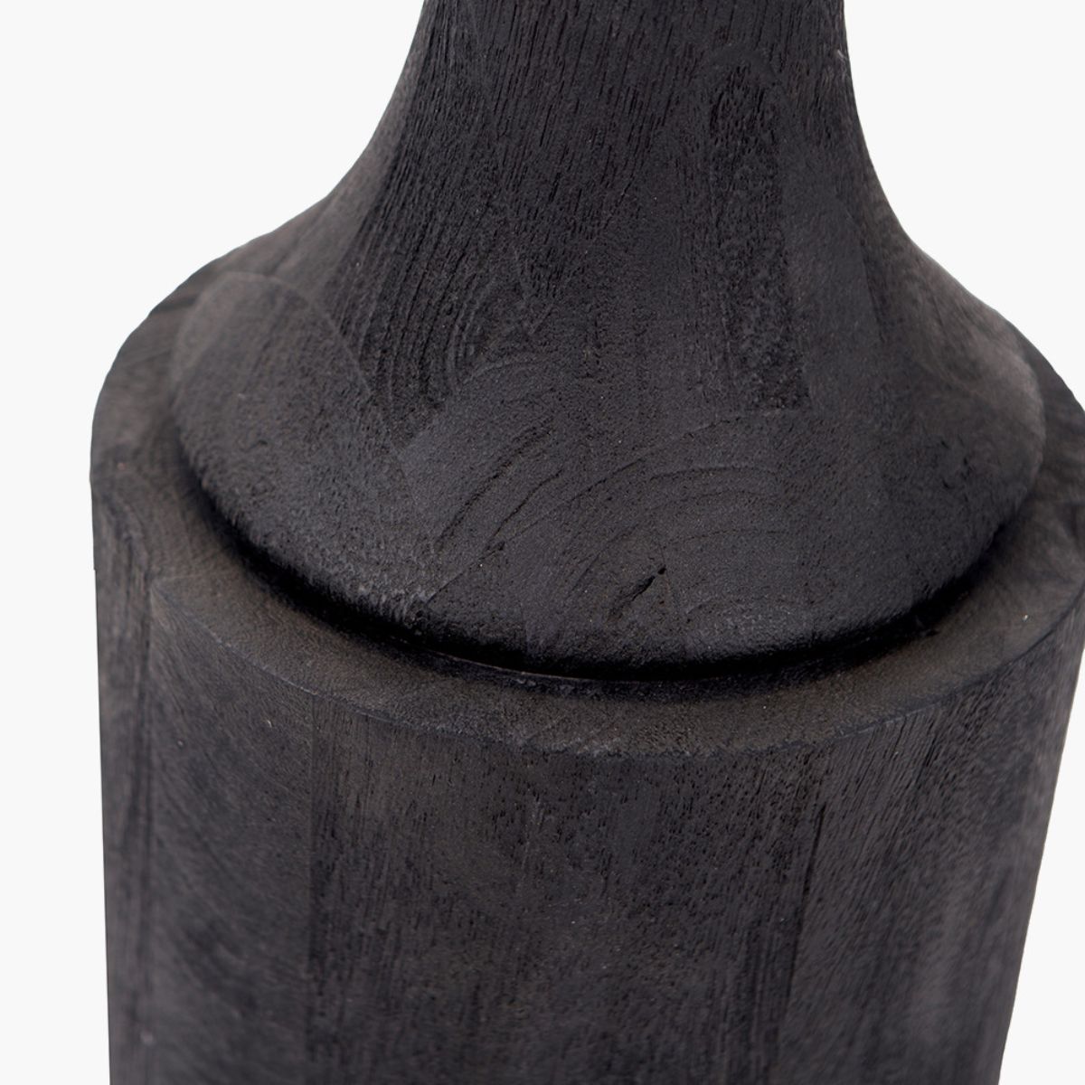 Pacific Lifestyle Marin Black Wood Tall Neck Floor Lamp Base