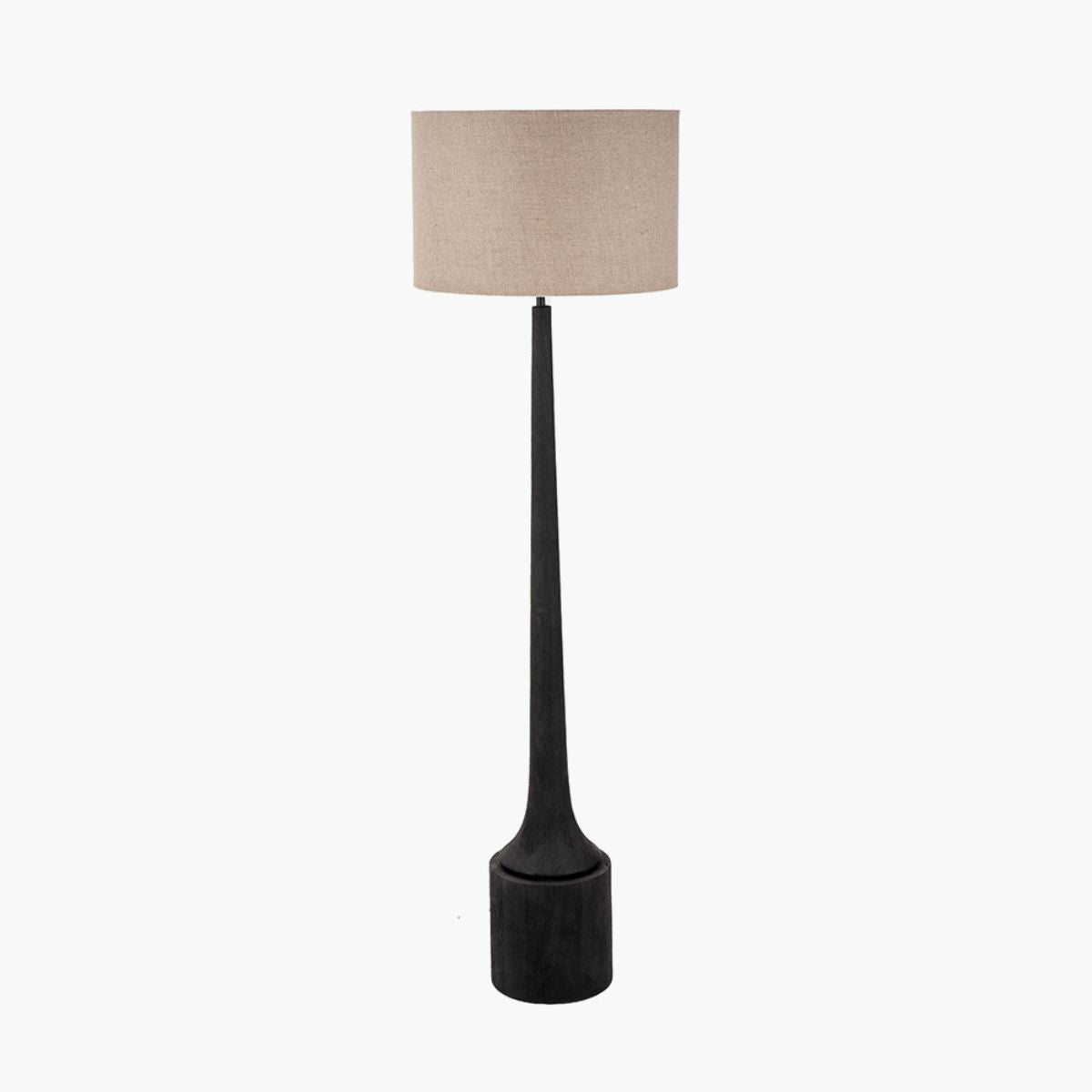 Pacific Lifestyle Marin Black Wood Tall Neck Floor Lamp Base