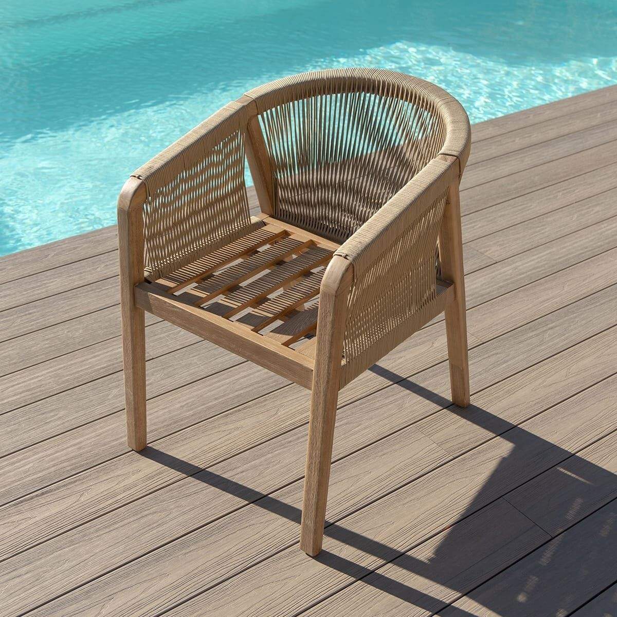 Maze - Martinique Rope Weave 6 Seat Round Dining Set