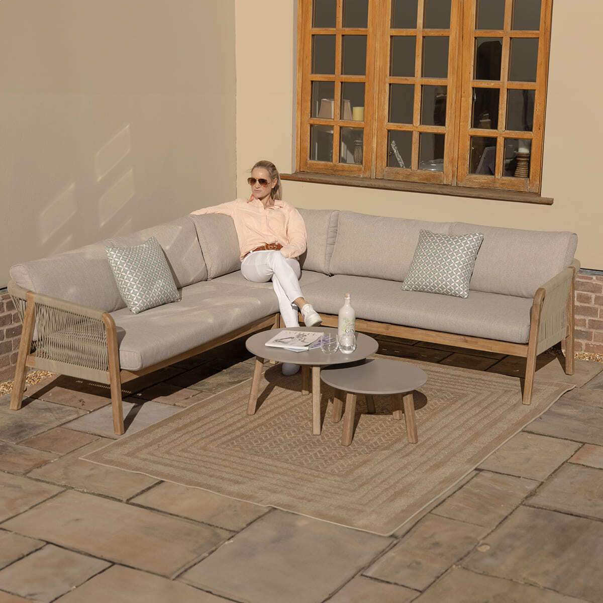 Maze - Martinique Rope Weave Corner Sofa Set