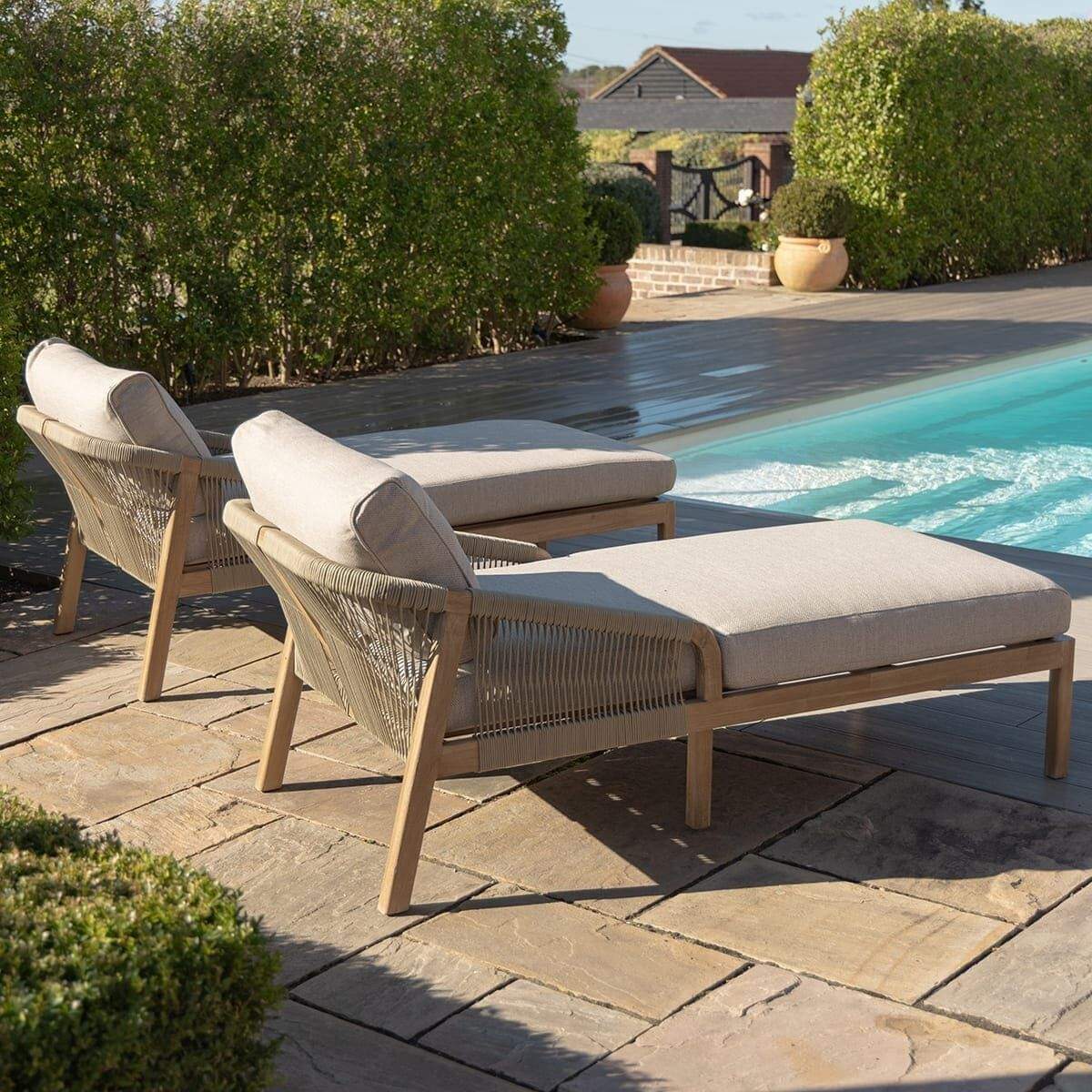 Maze - Martinique Rope Weave Double Sunlounger Set