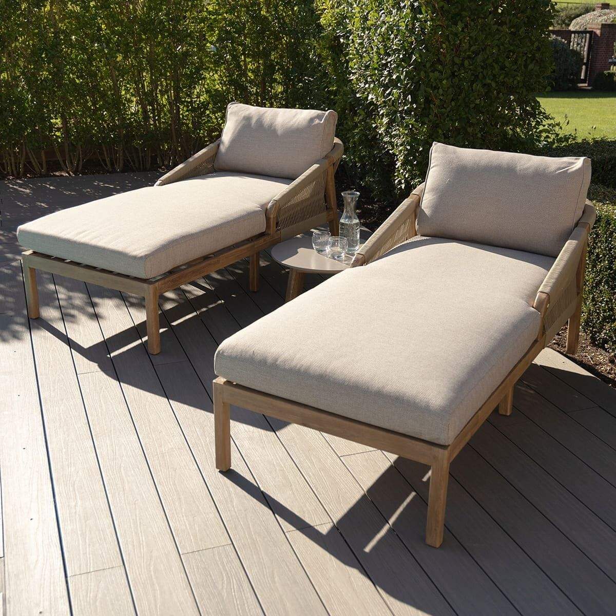 Maze - Martinique Rope Weave Double Sunlounger Set