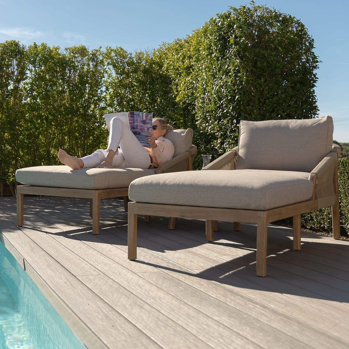 Maze - Martinique Rope Weave Double Sunlounger Set