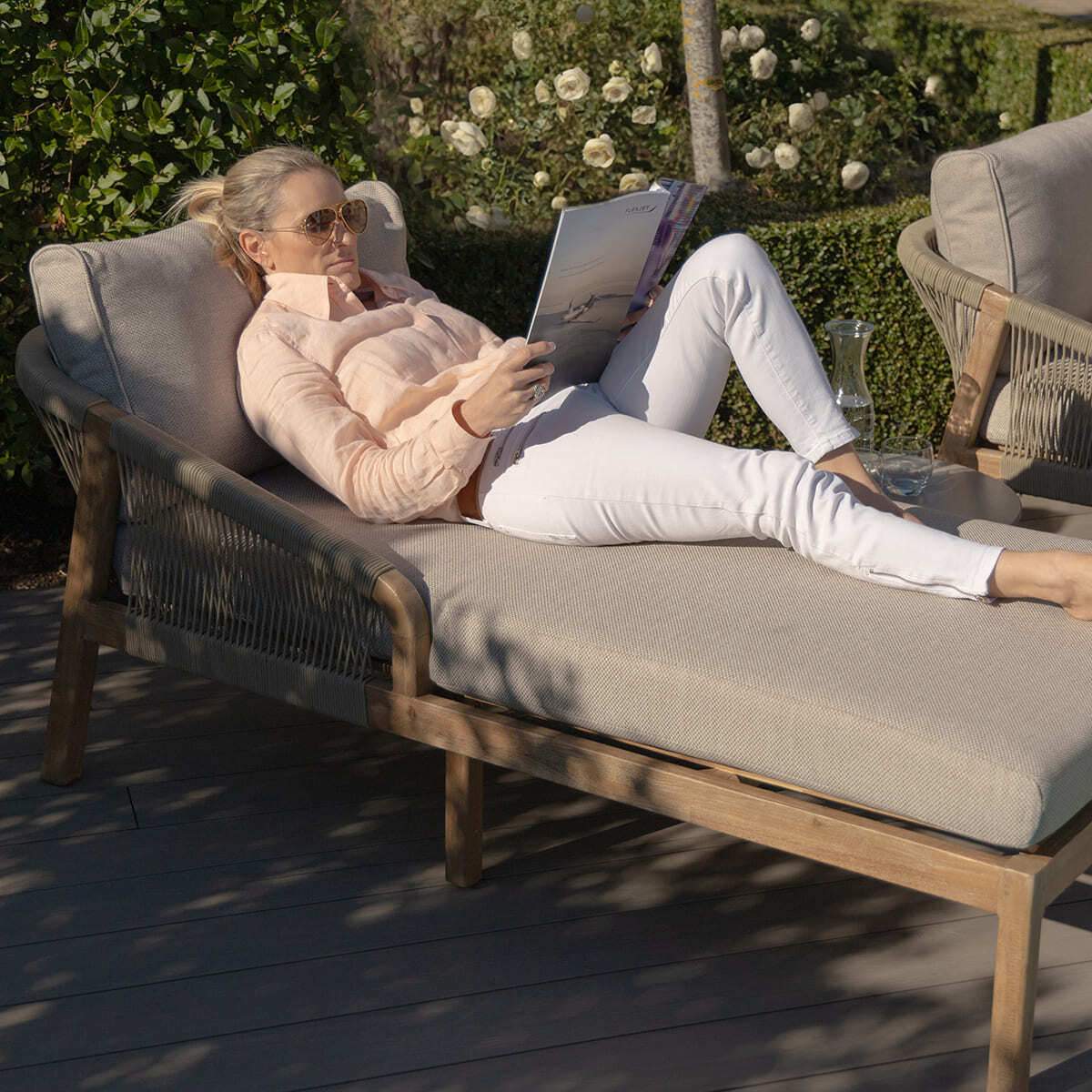 Maze - Martinique Rope Weave Double Sunlounger Set