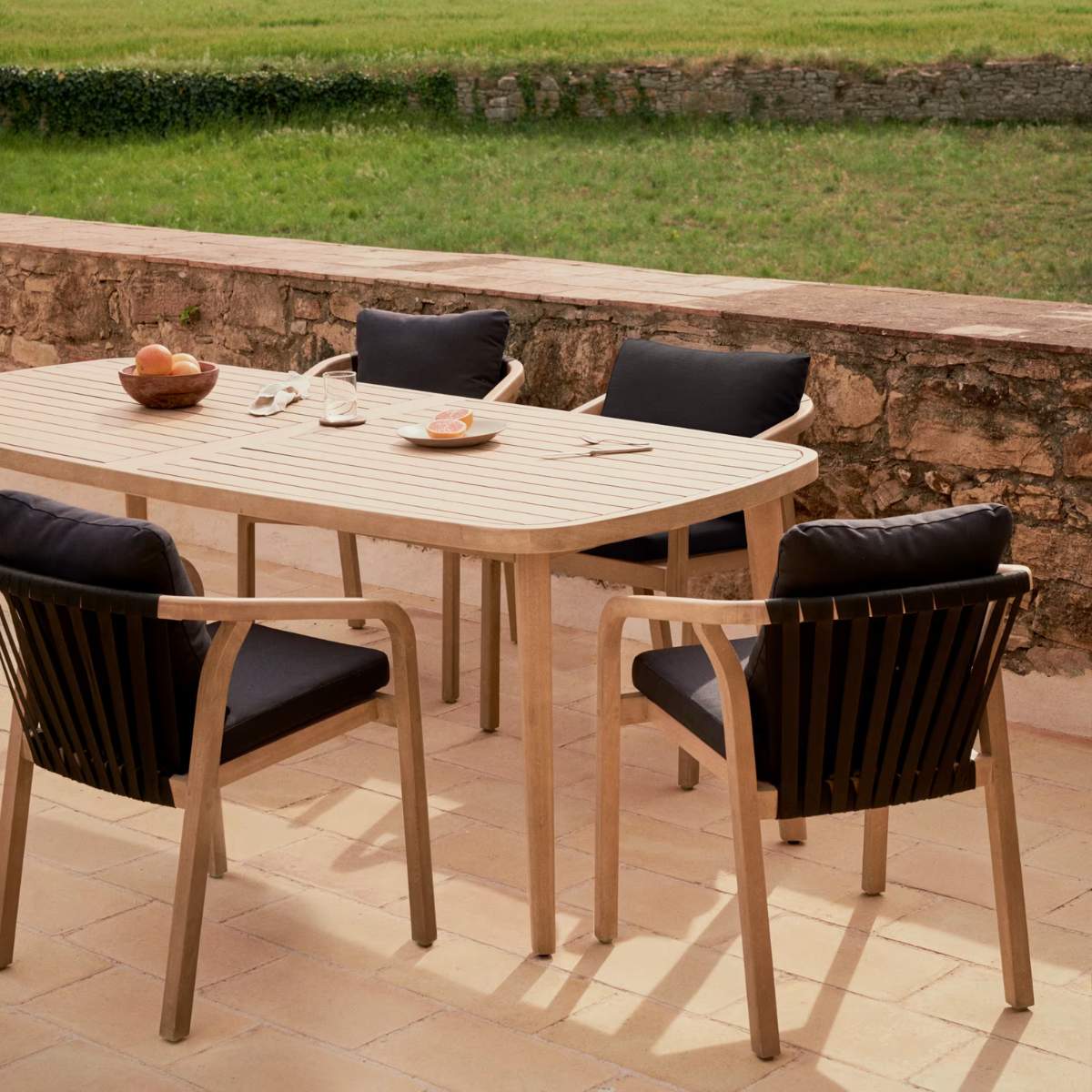 Kave Home Maset 100% outdoor suitable table in solid eucalyptus wood, 170 x 90 cm, FSC