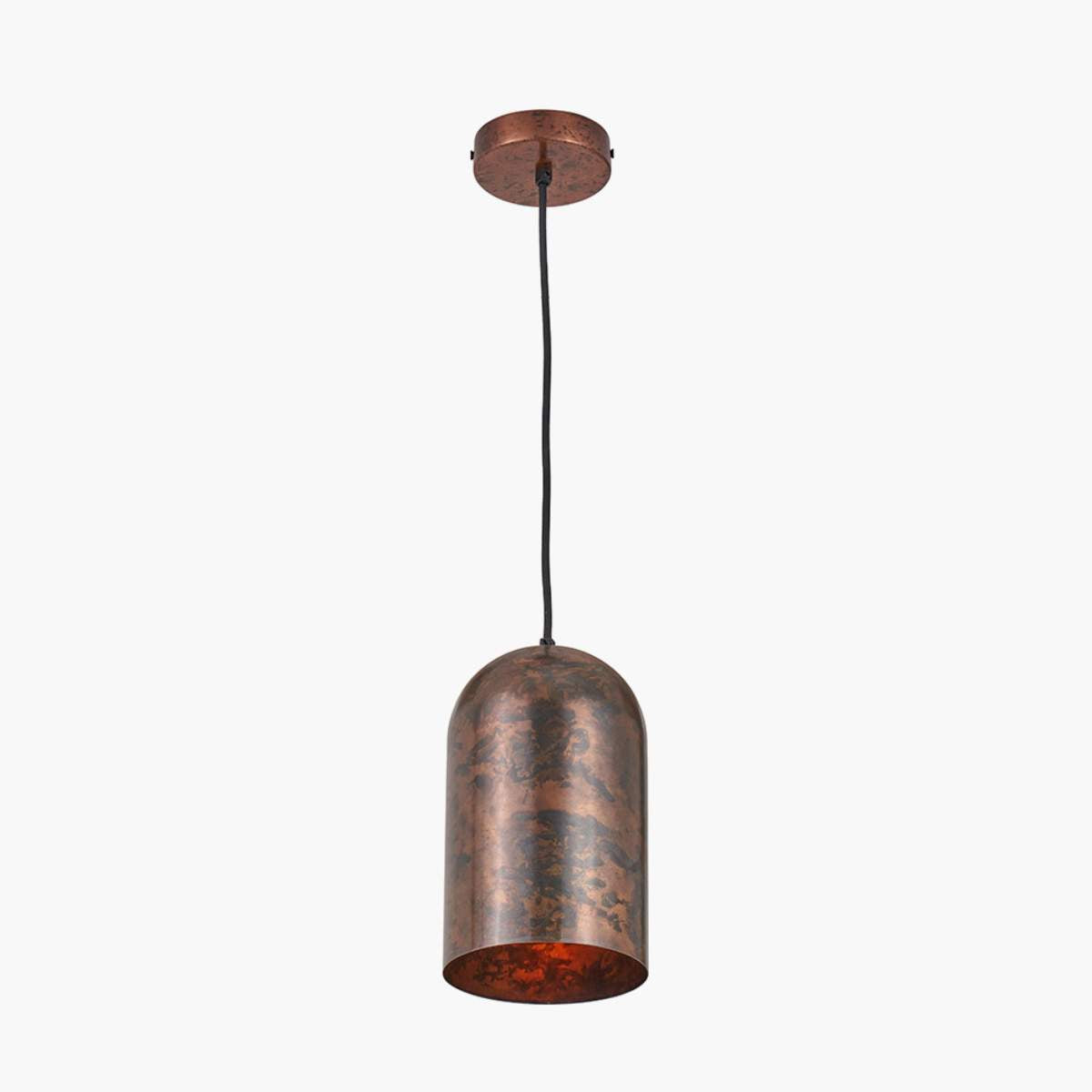 Pacific Lifestyle Mason Copper Effect Tall Domed Metal Pendant