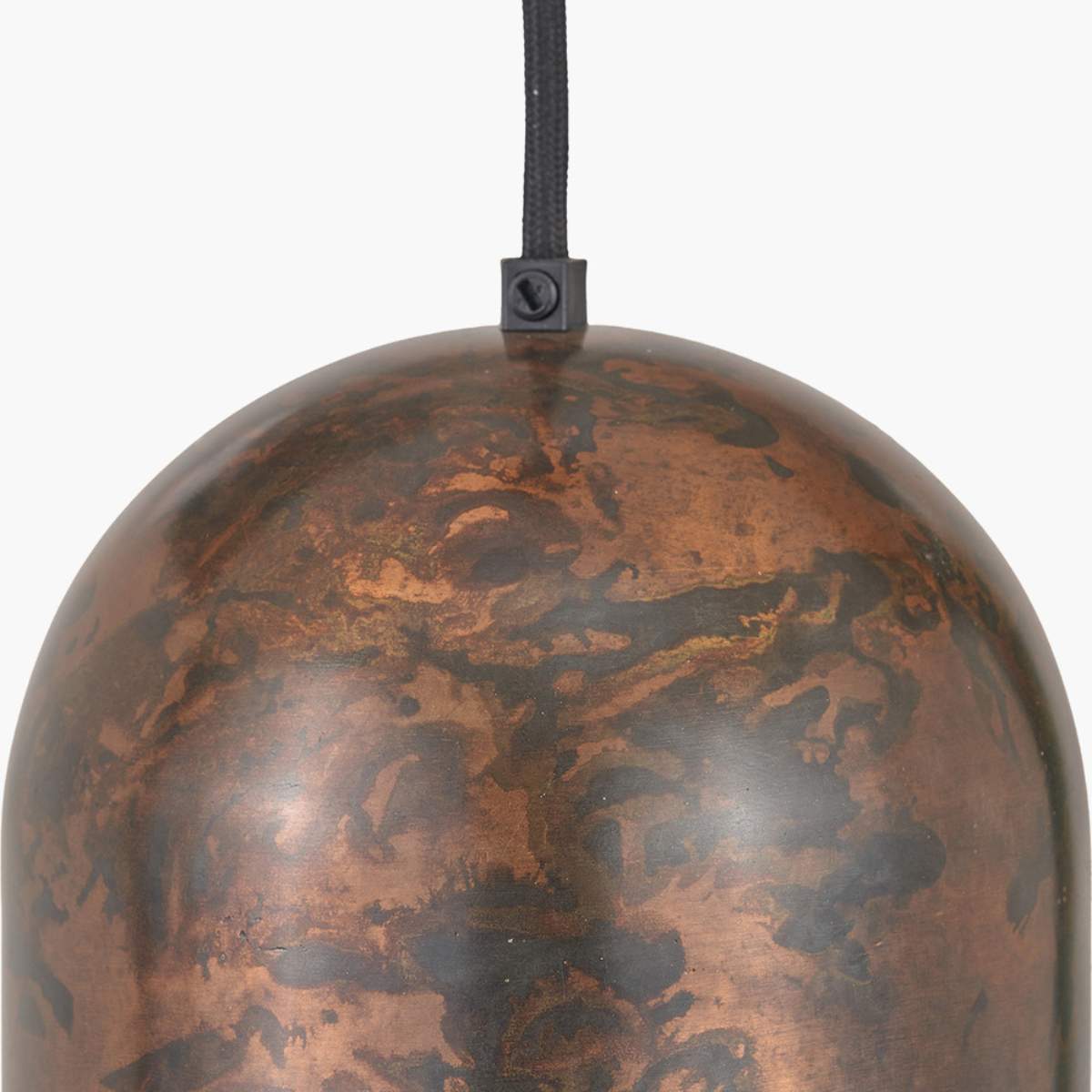 Pacific Lifestyle Mason Copper Effect Tall Domed Metal Pendant