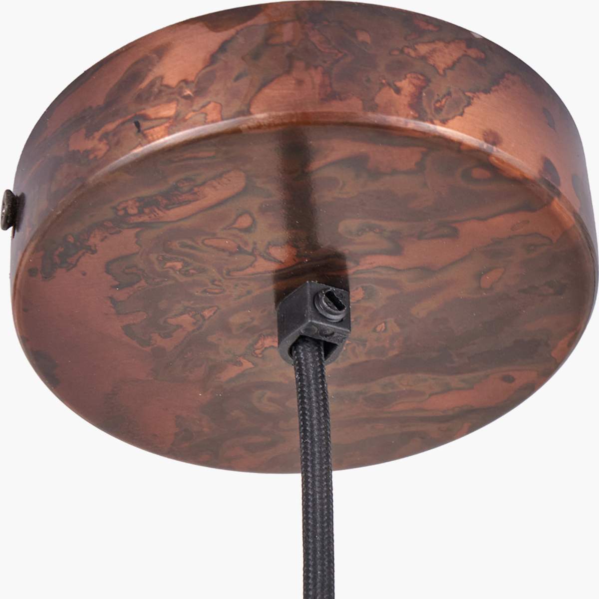 Pacific Lifestyle Mason Copper Effect Wide Domed Metal Pendant