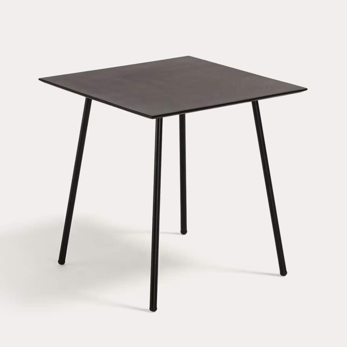 Kave Home Mathis cement fibre with steel legs with black finish 75 x 75 cm