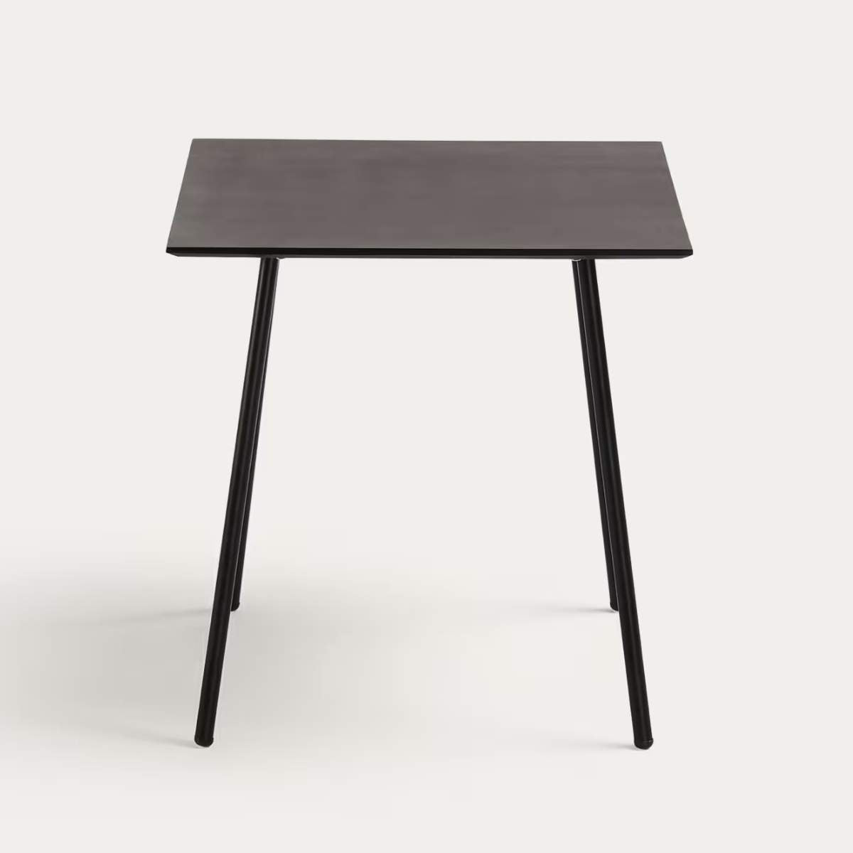 Kave Home Mathis cement fibre with steel legs with black finish 75 x 75 cm