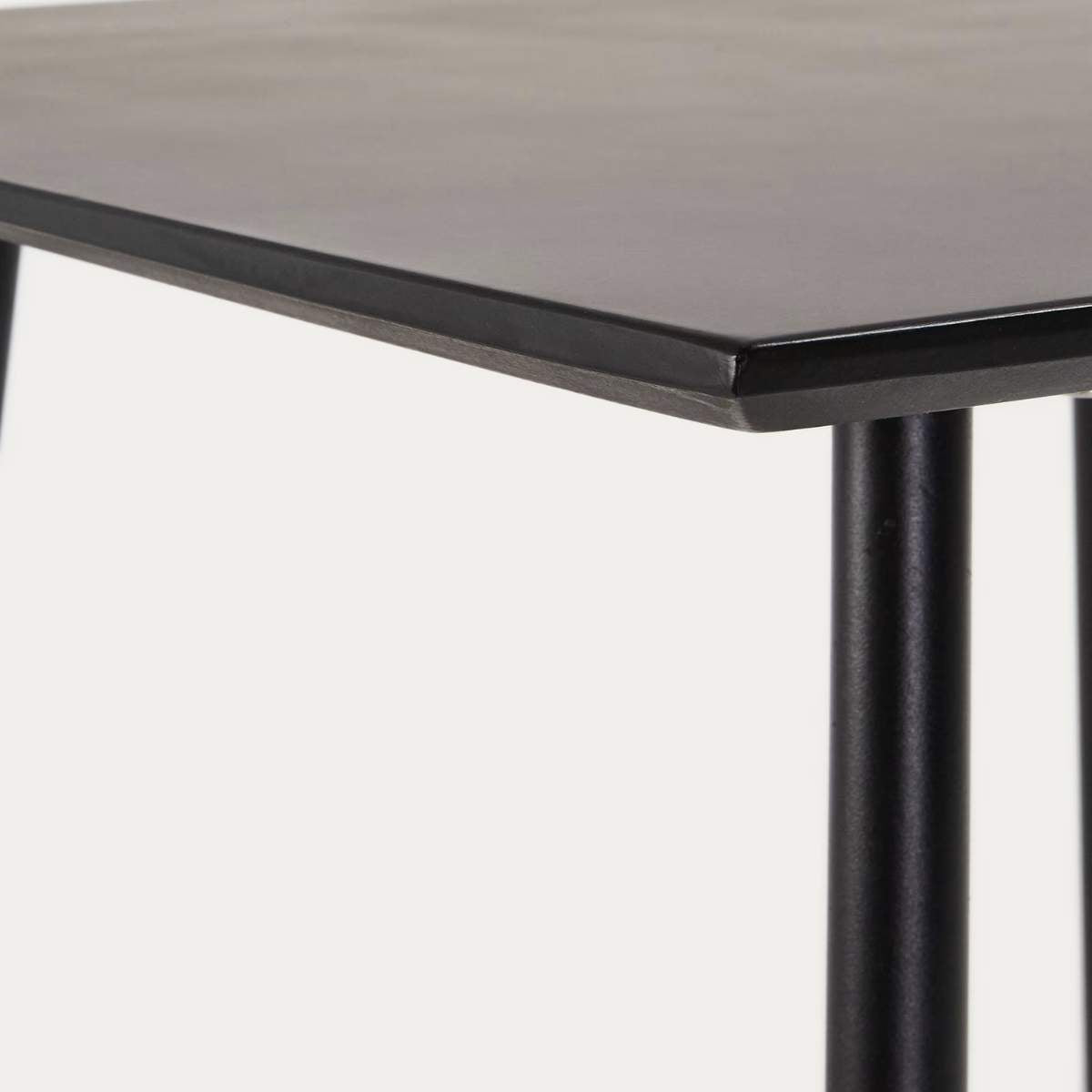 Kave Home Mathis cement fibre with steel legs with black finish 75 x 75 cm