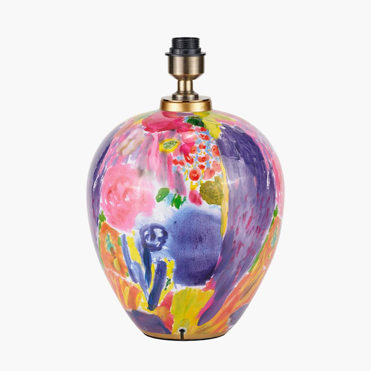 Pacific Lifestyle Matisse Multi Colour Ceramic Urn Table Lamp Base