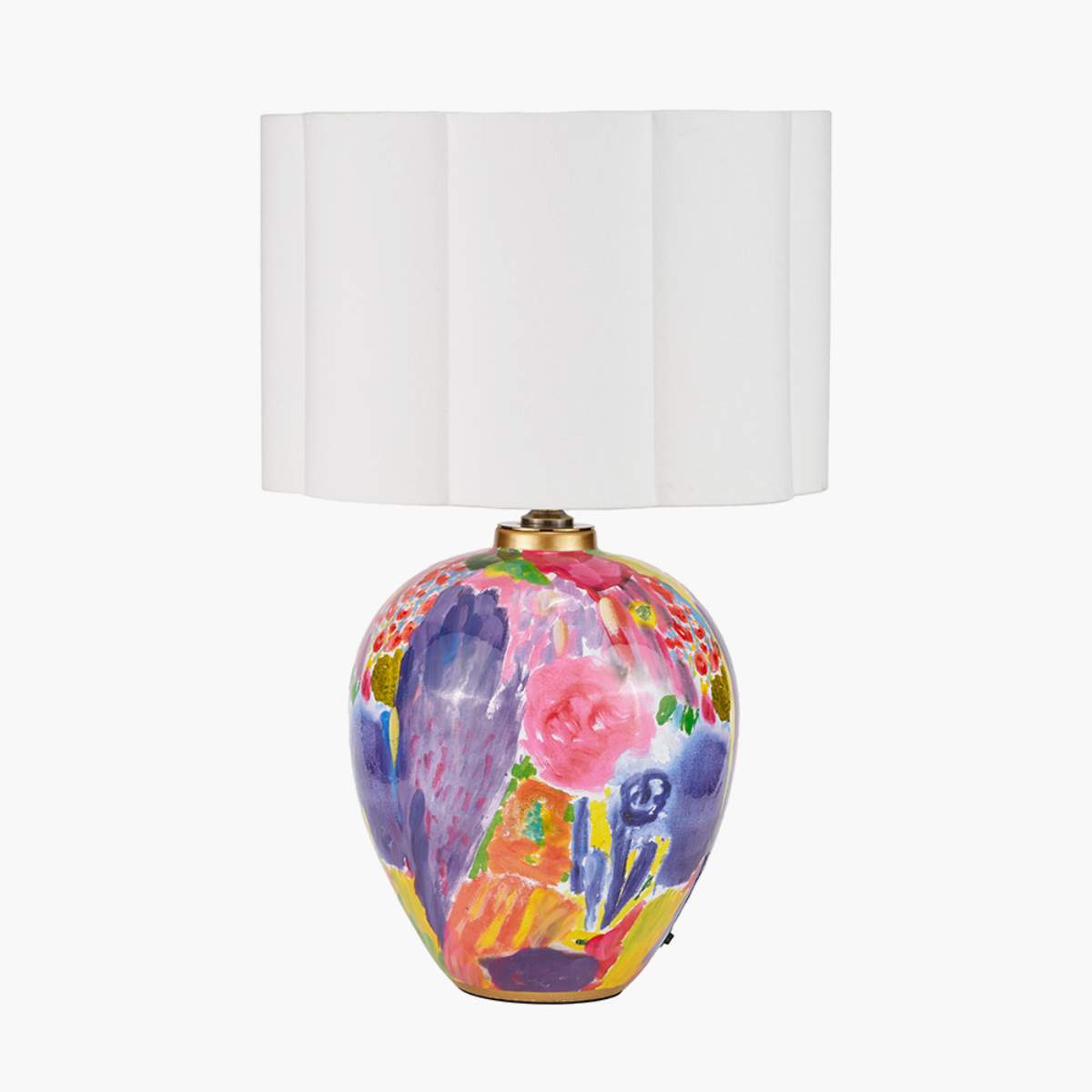 Pacific Lifestyle Matisse Multi Colour Ceramic Urn Table Lamp Base