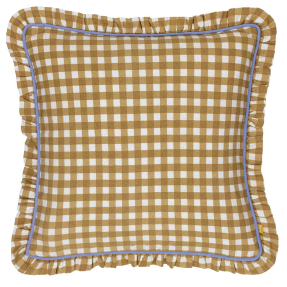 Furn Maude Gingham Reversible Piped Cushion