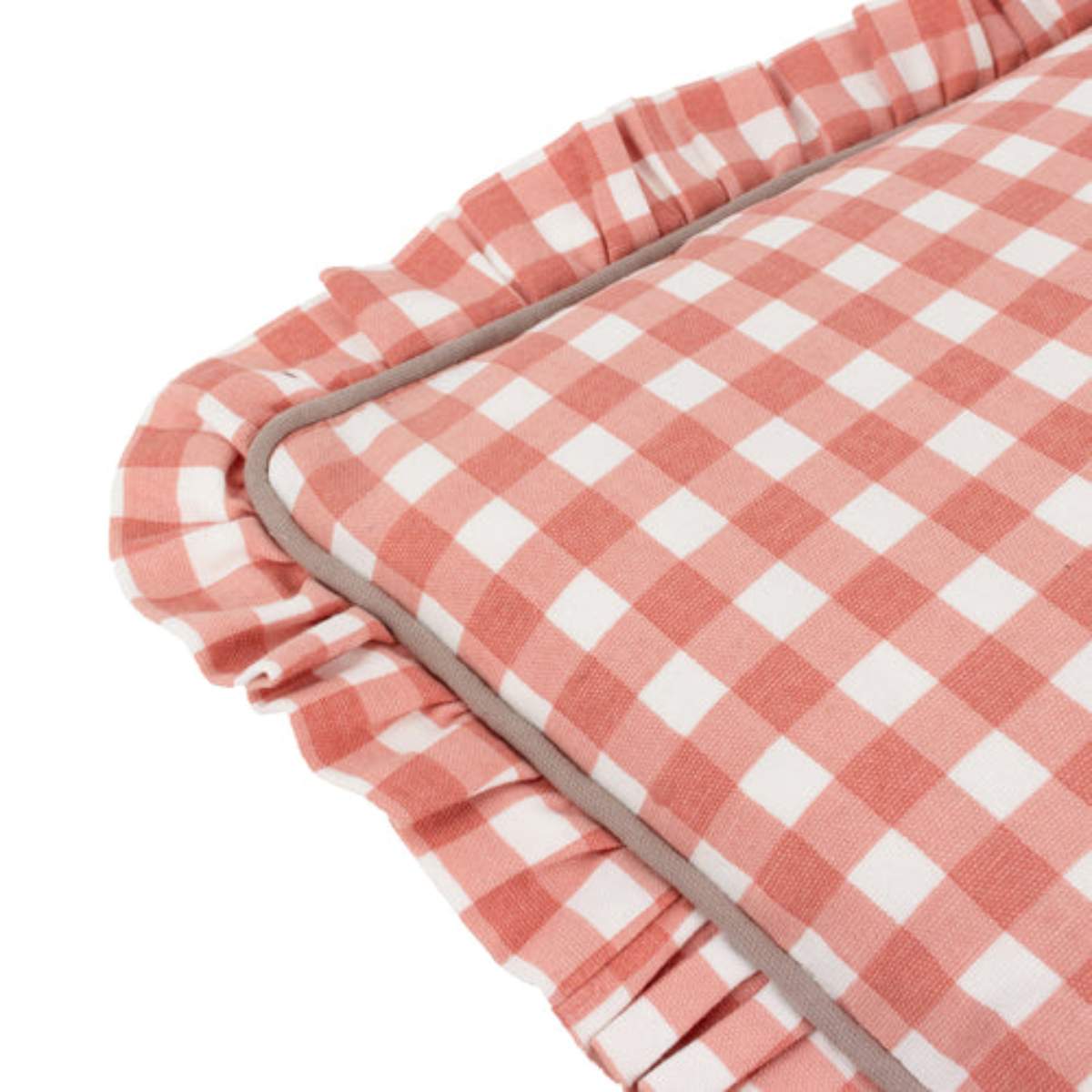 Furn Maude Gingham Reversible Piped Cushion