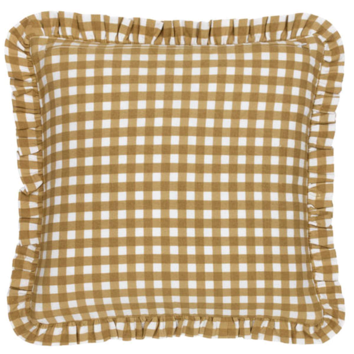 Furn Maude Gingham Reversible Piped Cushion