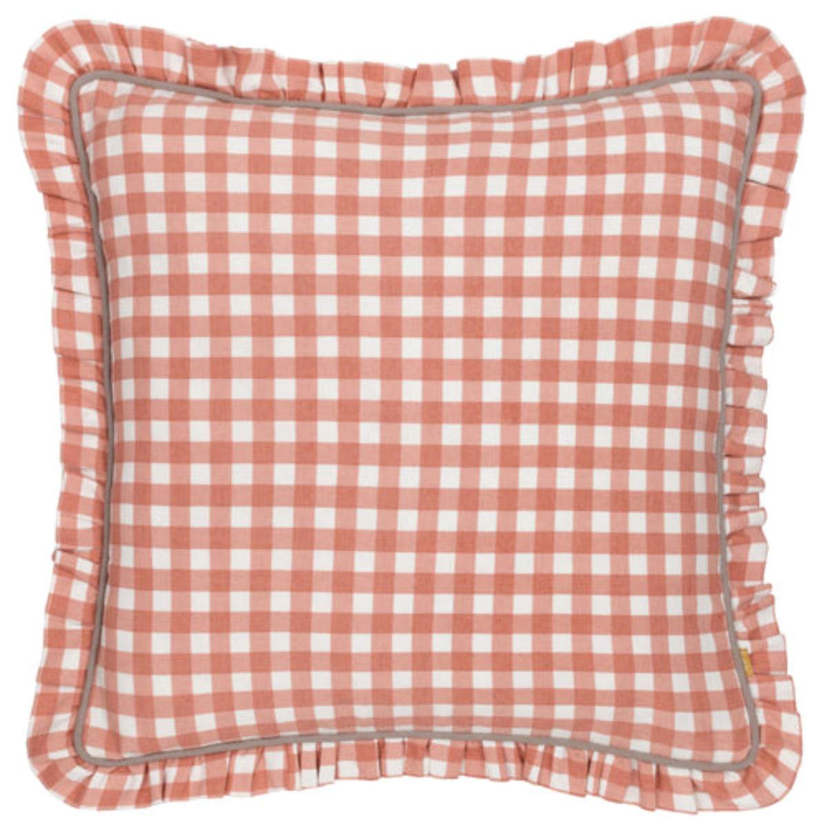 Furn Maude Gingham Reversible Piped Cushion