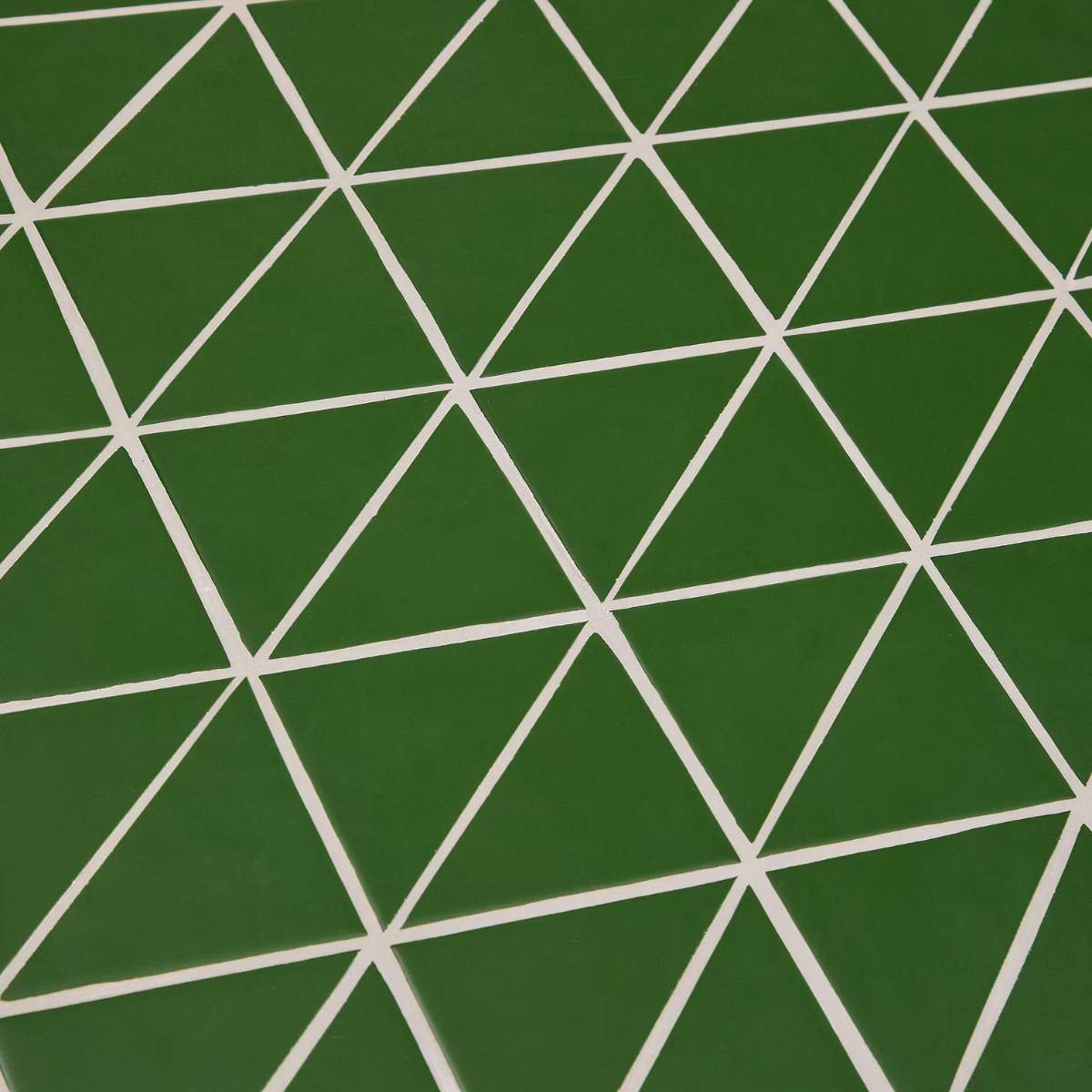 Kave Home Maurina outdoor table in green galvanised steel with ecru-colored tiles 223 x 101cm