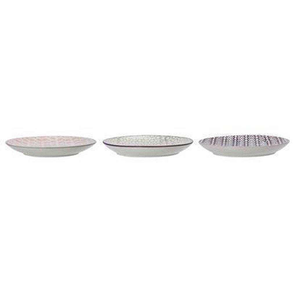 Maya Stoneware Plates 22cm Set of 3-Beaumonde