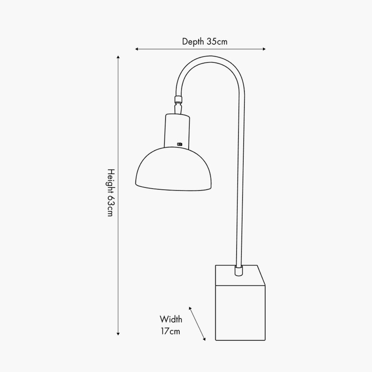 Pacific Lifestyle Mayfair Matt Black Domed Task Table Lamp