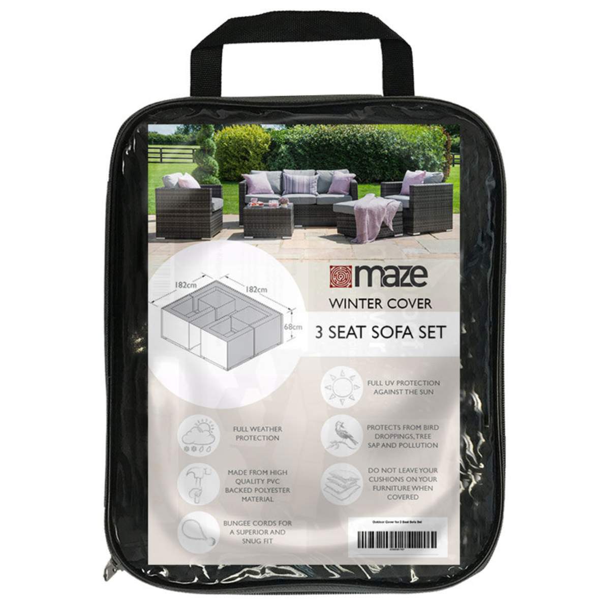 Maze - 3 Seat Sofa Set - Garden Furniture Cover
