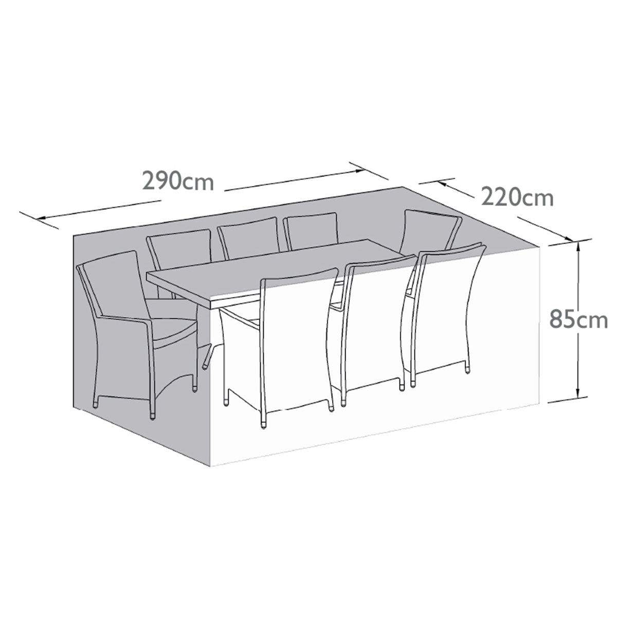 Maze - 8 Seat Rectangular/Oval Dining Set Garden Furniture Cover
