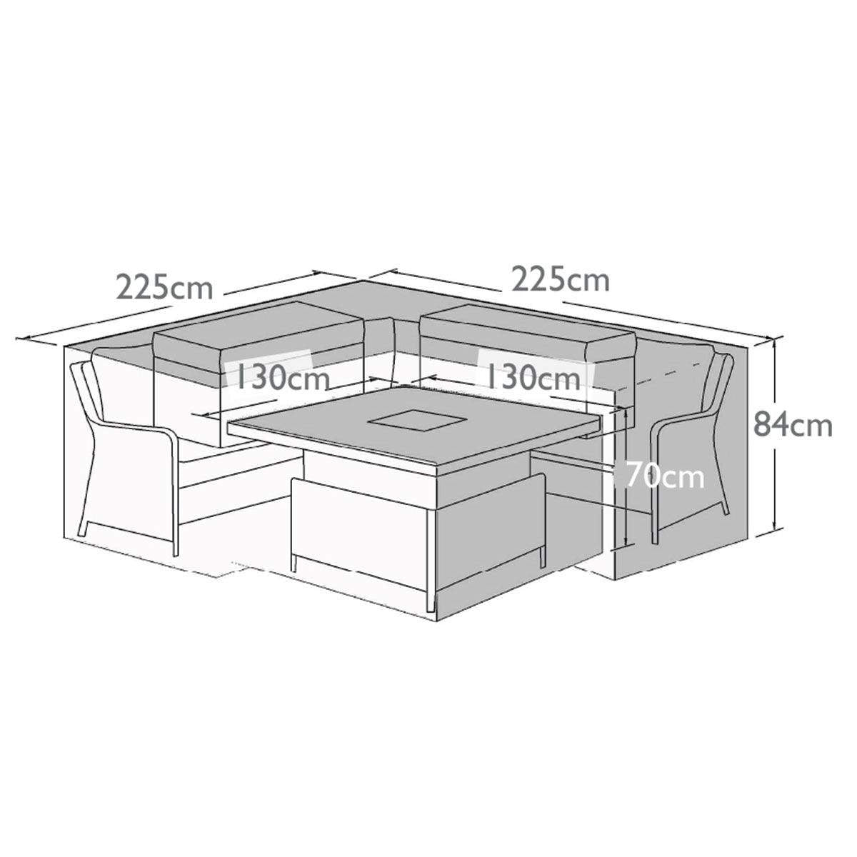 Maze - Ascot/Harrogate Deluxe Corner Dining Set Garden Furniture Cover