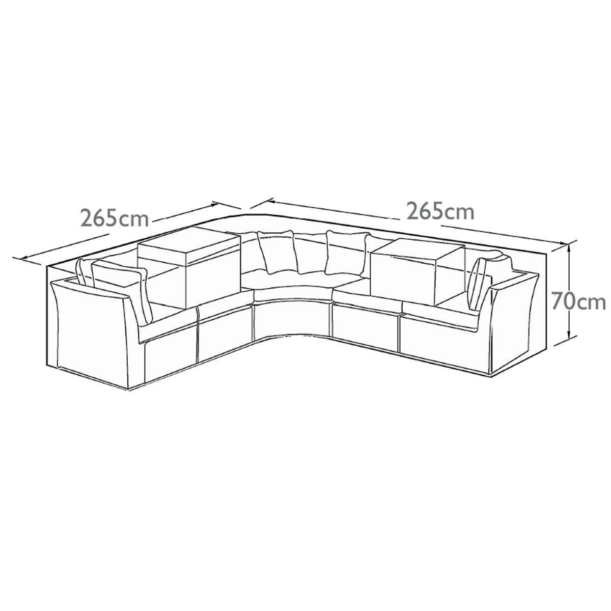 Maze - Barcelona/Winchester Rounded Corner Group Garden Furniture Cover