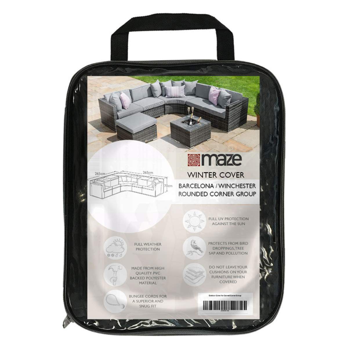 Maze - Barcelona/Winchester Rounded Corner Group Garden Furniture Cover