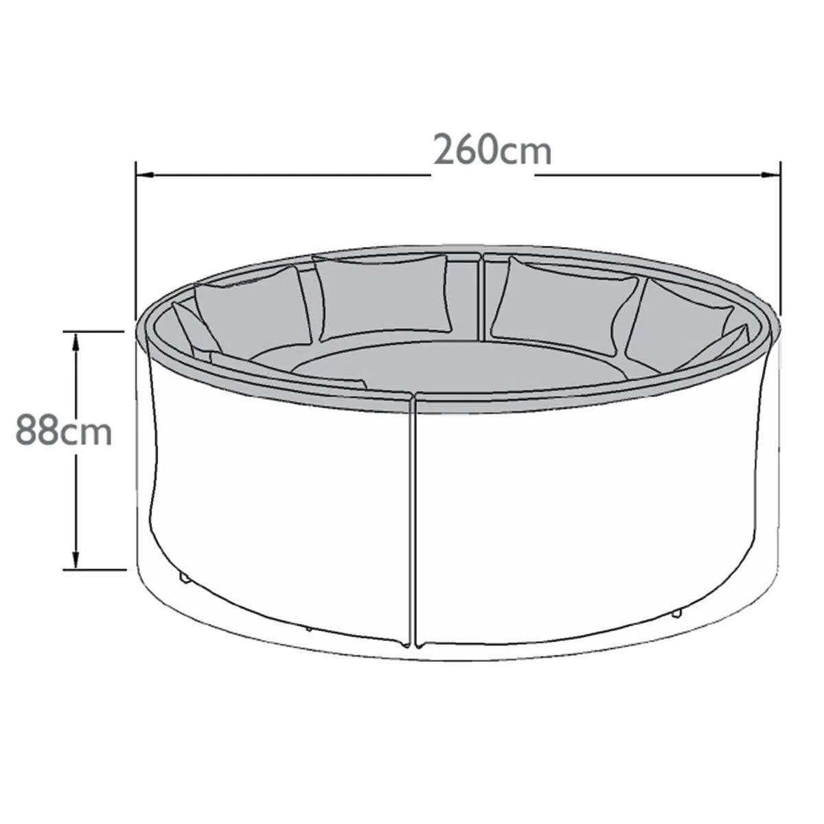 Maze - Dallas/Ascot Round Sofa Dining Set Garden Furniture Cover