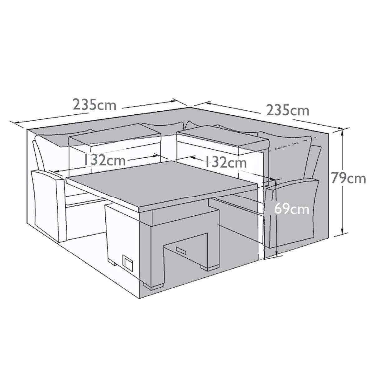 Maze - Deluxe Kingston Corner Rising Table/ Fire Pit Table Garden Furniture Cover