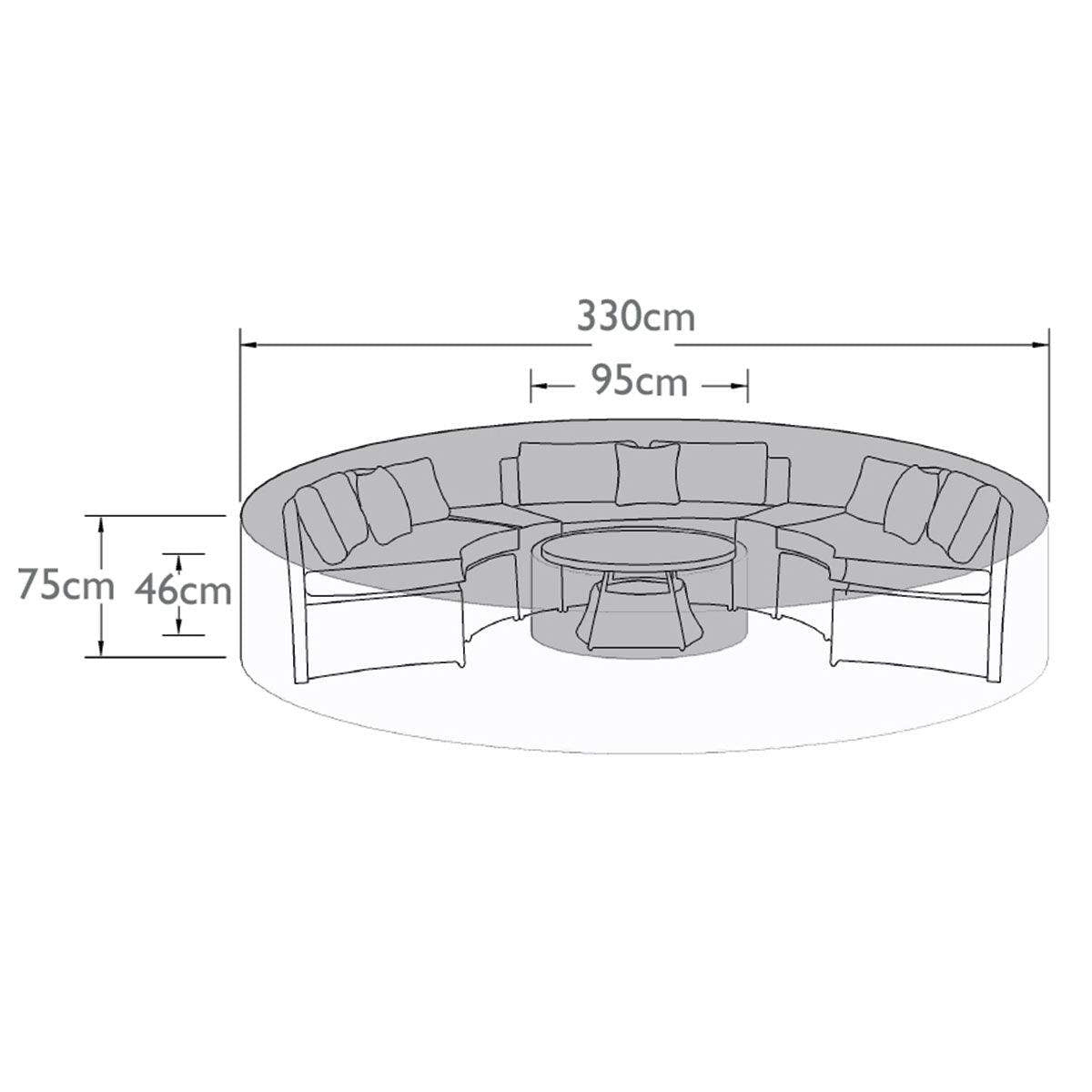 Maze - Half Moon Set Garden Furniture Cover
