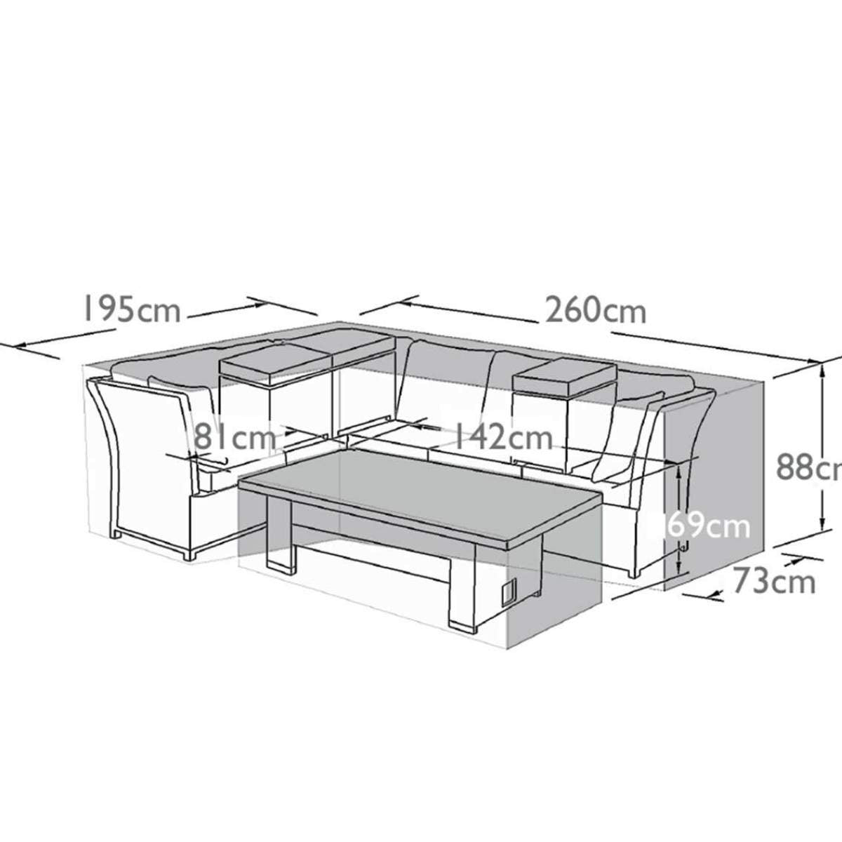 Maze - Henley Corner Dining Set Garden Furniture Cover