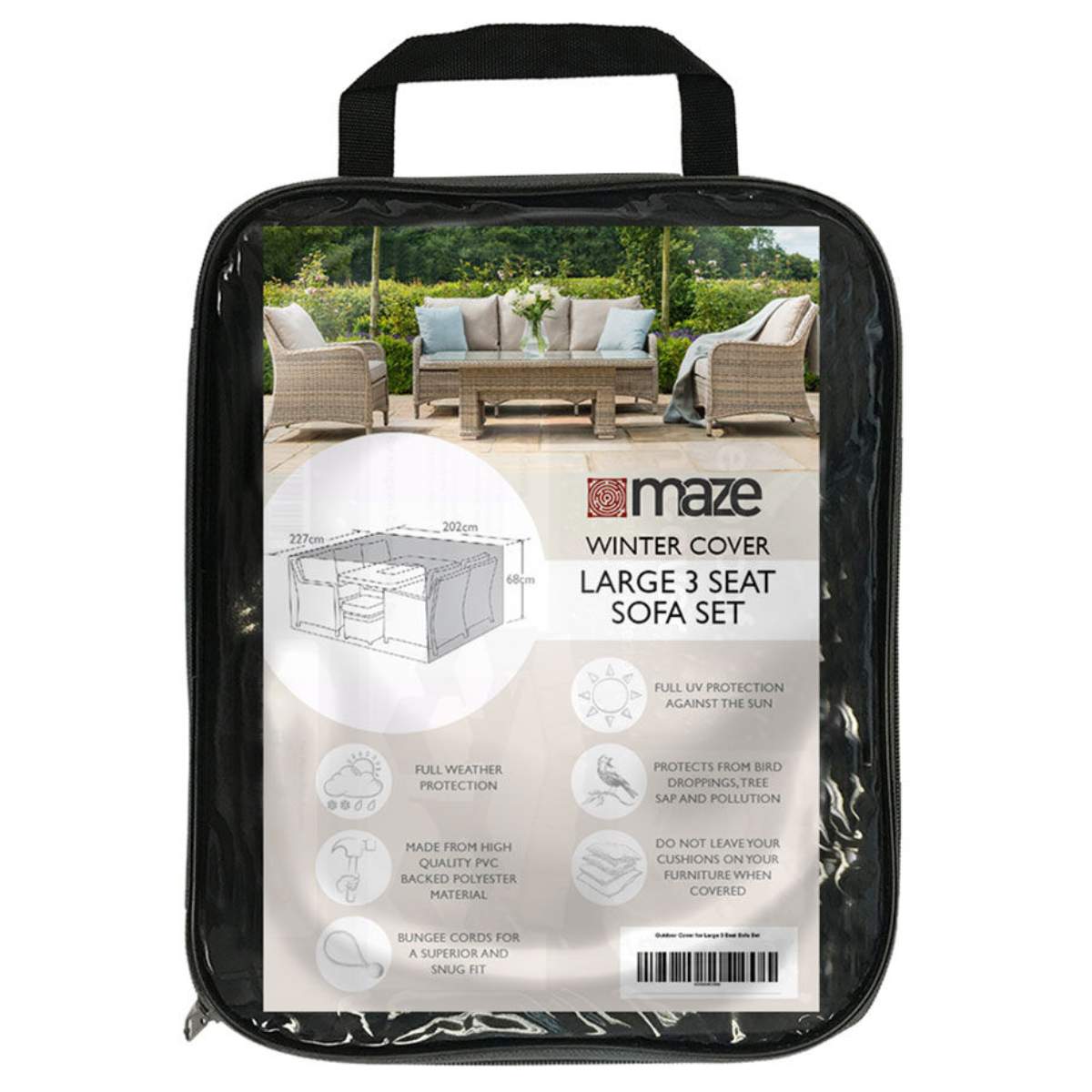 Maze - Large 3 Seat Sofa Set Garden Furniture Cover