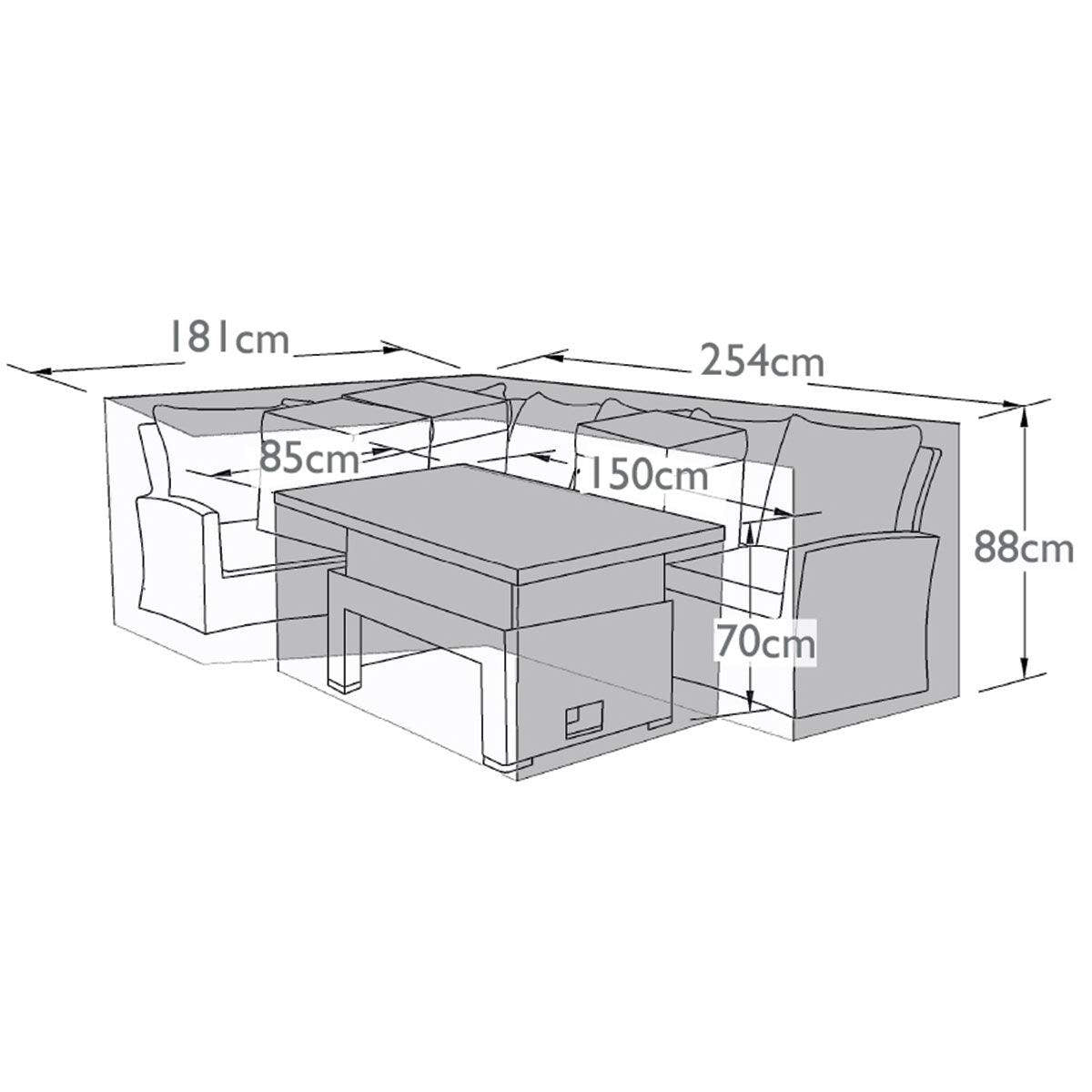 Maze - Large Corner Dining Sofa Set Garden Furniture Cover