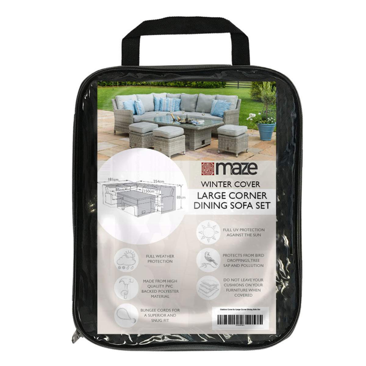 Maze - Large Corner Dining Sofa Set Garden Furniture Cover