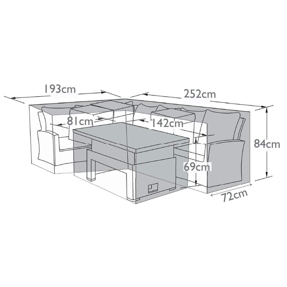 Maze - Large Corner Rising Set Garden Furniture Cover