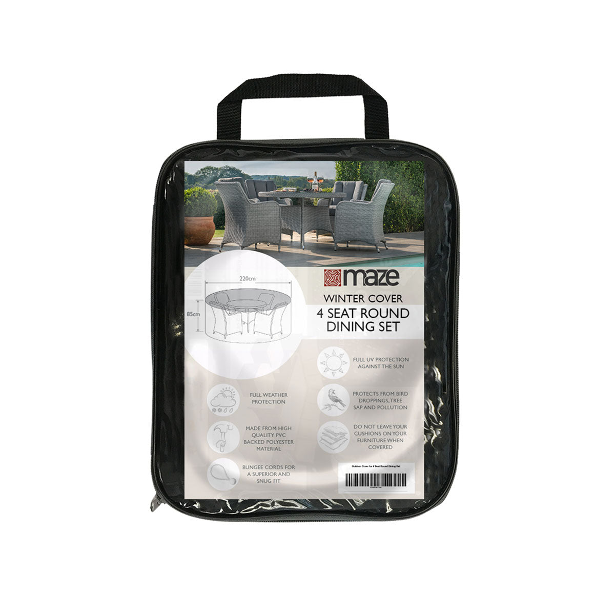 beau monde Maze Outdoor Cover for 4 Seat Round Dining Set