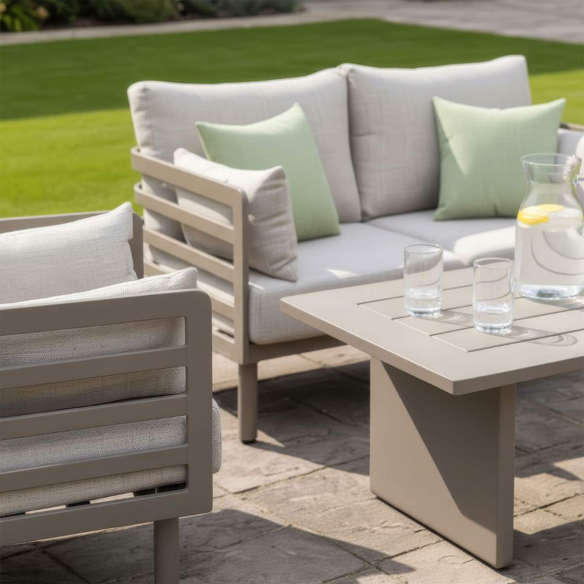 Maze Metro Aluminium 2 Seat Sofa Set