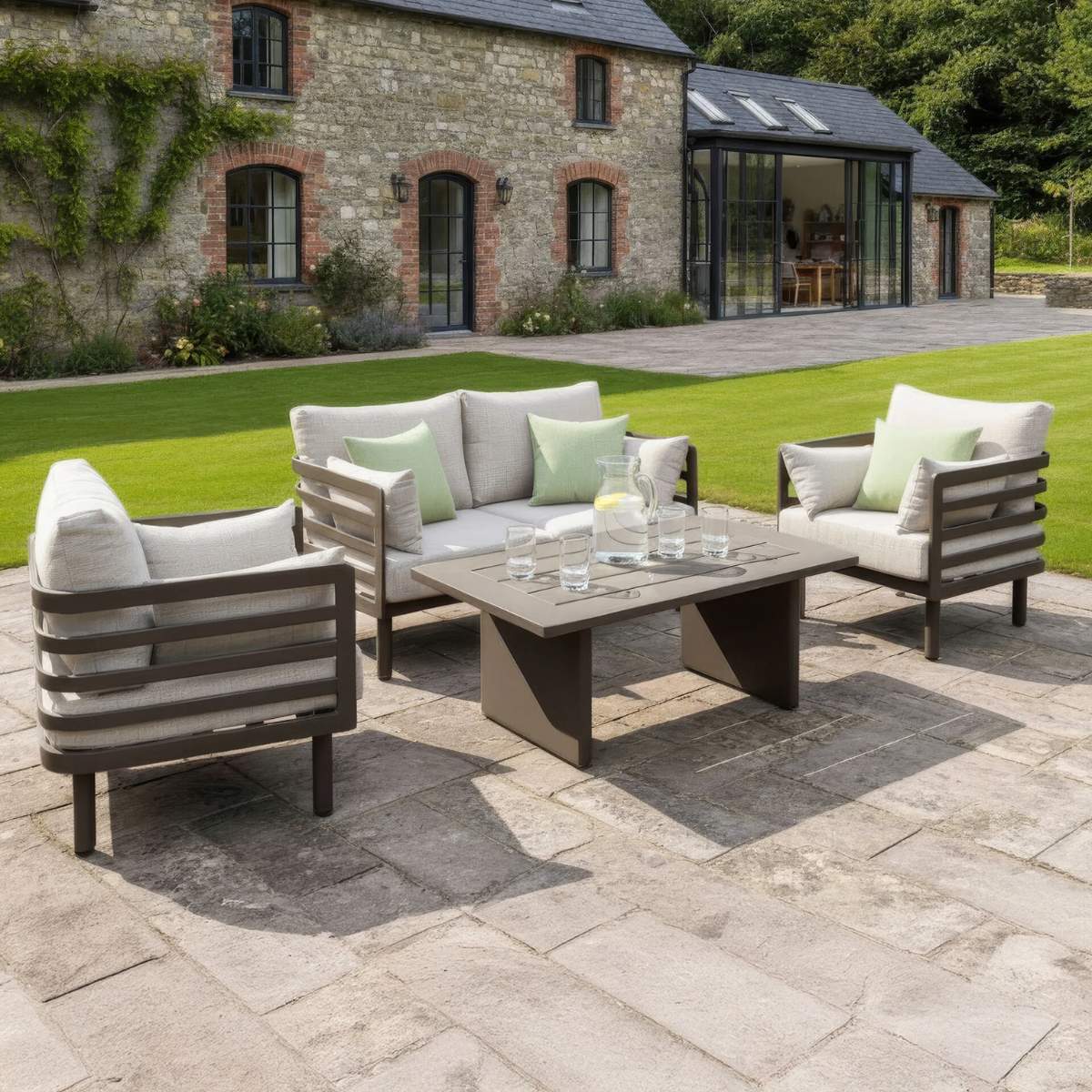 Maze Metro Aluminium 2 Seat Sofa Set
