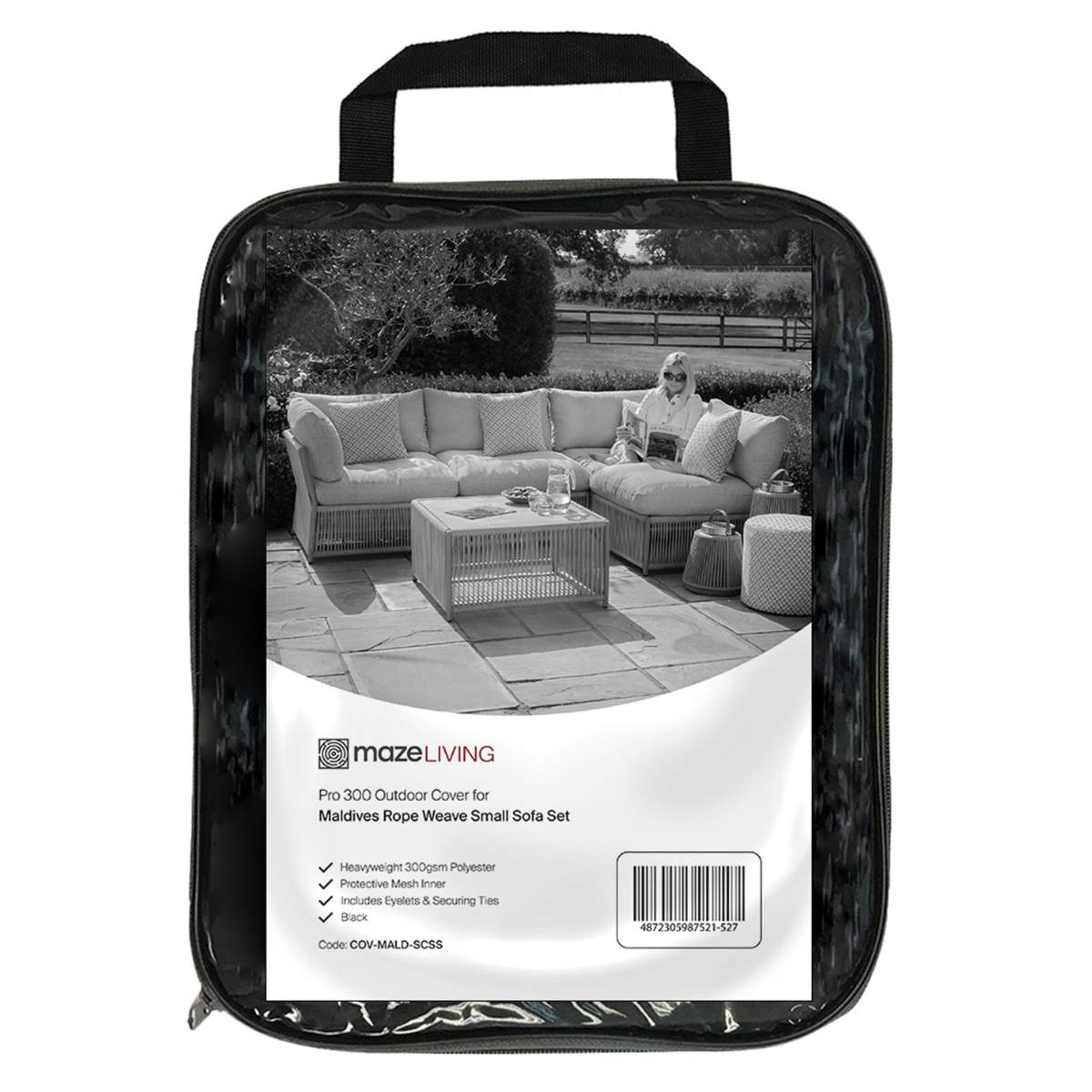 Maze - Pro 300 Outdoor Furniture Cover for Maldives Rope Weave Small Corner Sofa Set