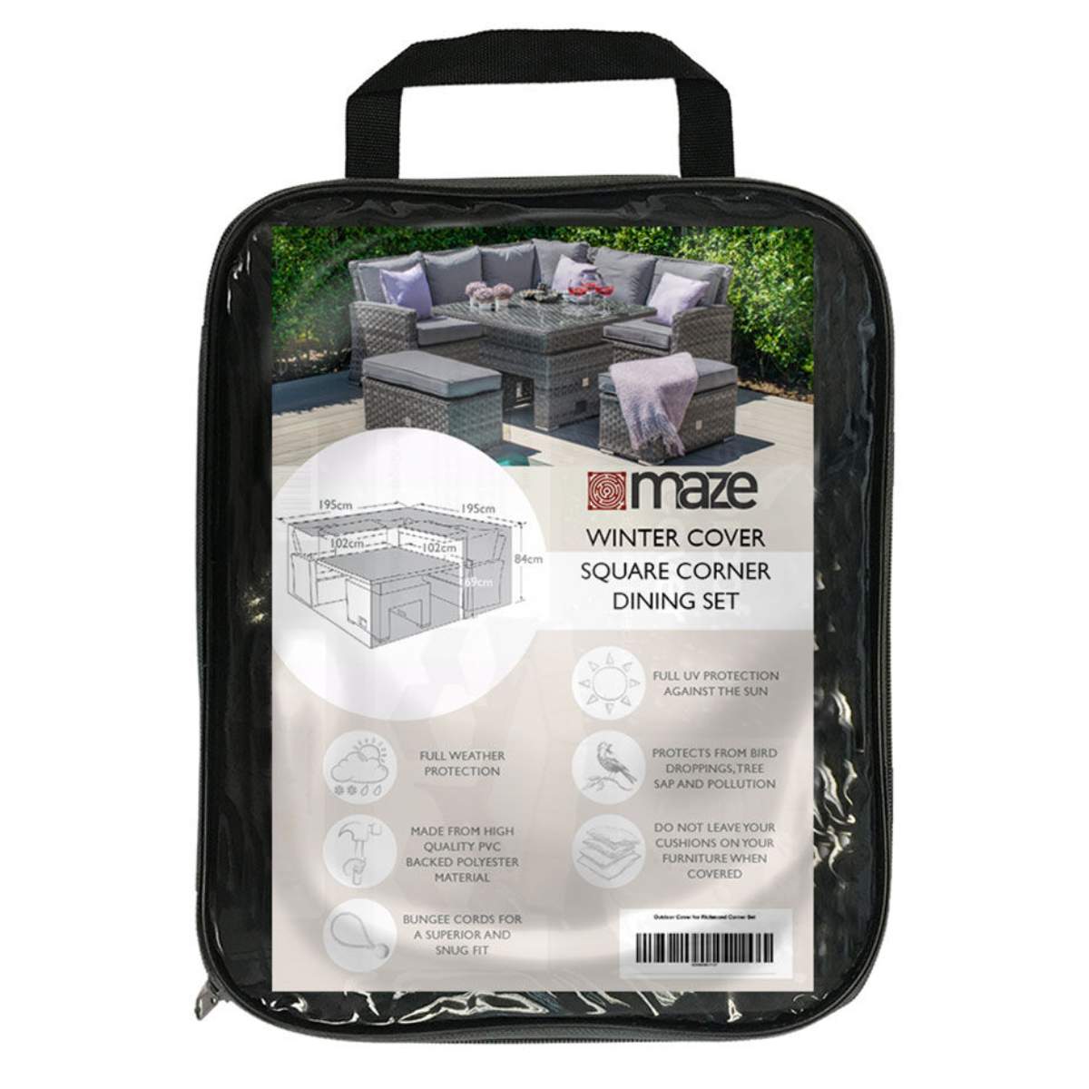 Maze - Square Corner Dining Set Garden Furniture Cover