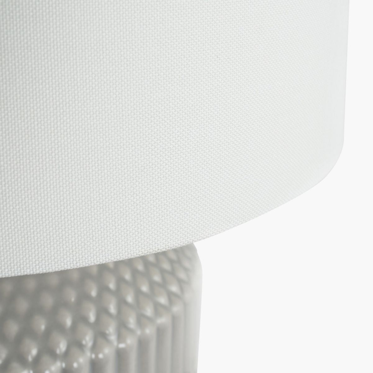 Pacific Lifestyle Meribel Grey Geo Textured Ceramic Table Lamp