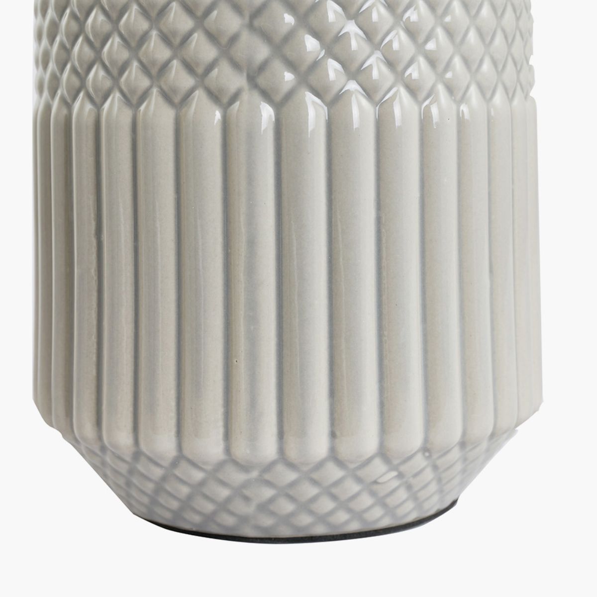 Pacific Lifestyle Meribel Grey Geo Textured Tall Ceramic Table Lamp